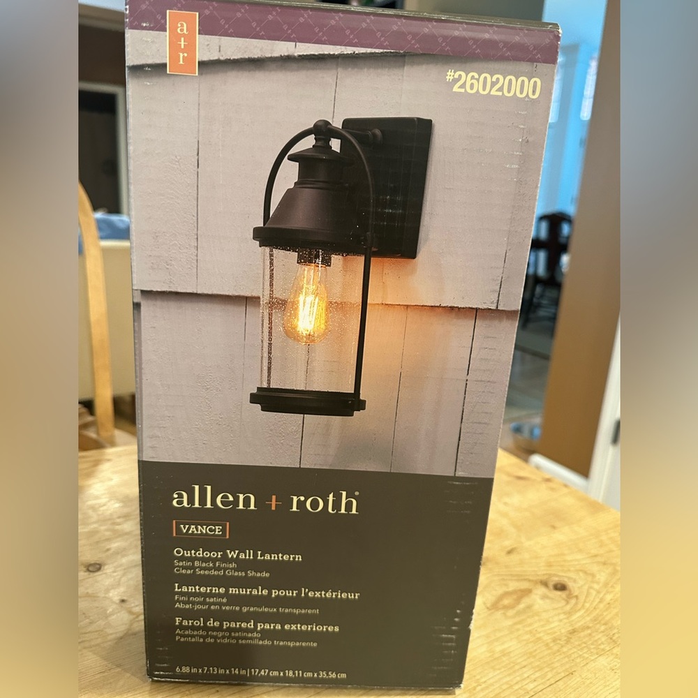 Allen + Roth VANCE Outdoor Wall Lantern